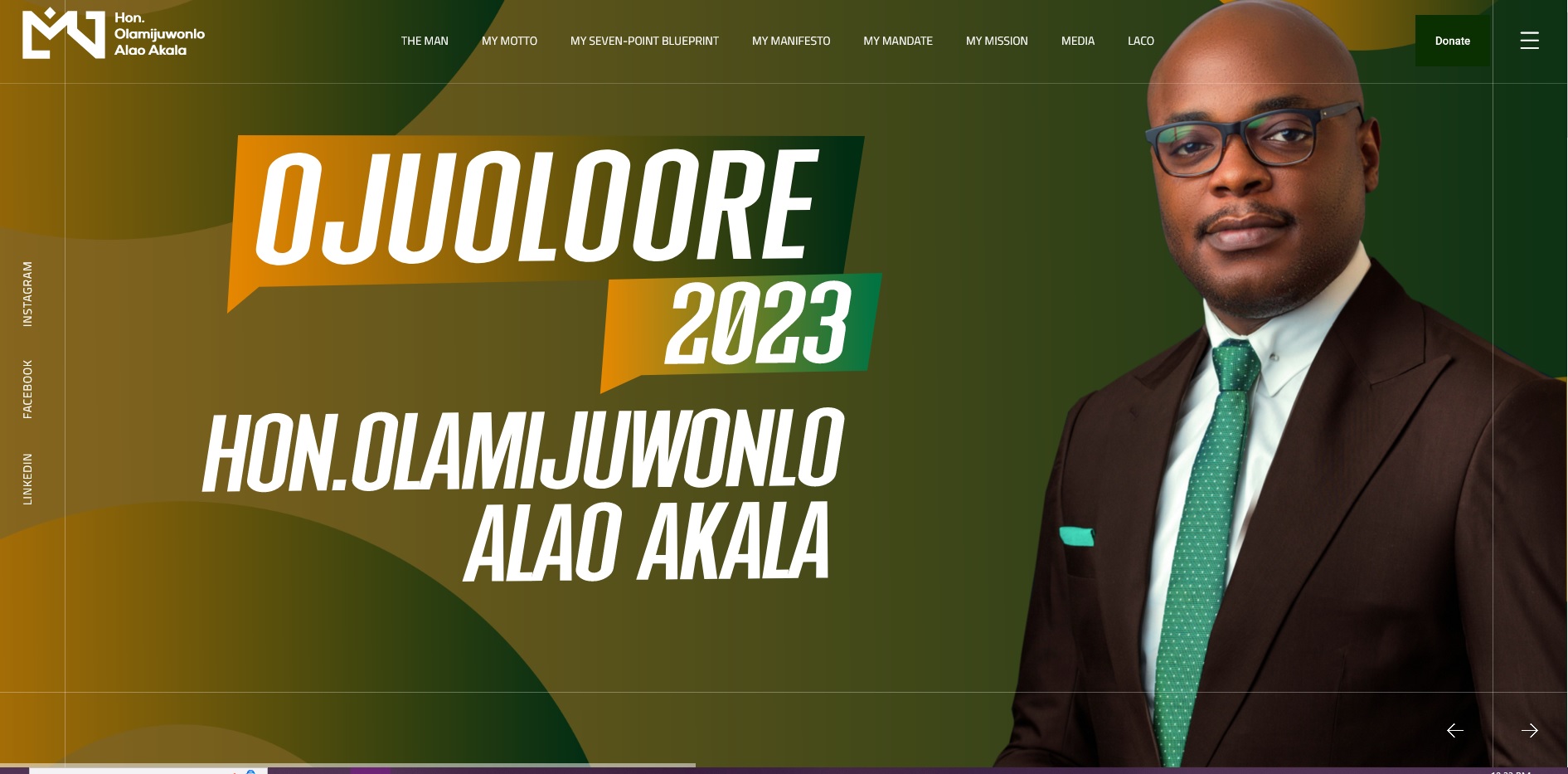 Website Design for Olamijuwonlo Brand